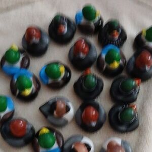 25 Colorful Duck Figurines Set